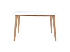 GRAM - Table Repas 120x70cm Naturelle Et Blanche -Magasin de meubles de restaurant table a manger 9537265