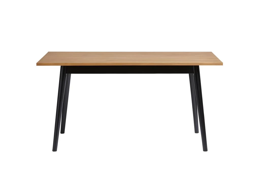 PASCALE - Table Repas 150cm Bois Massif Naturel Et Noir 7 PASCALE - Table Repas 150cm Bois Massif Naturel Et Noir – Image 5
