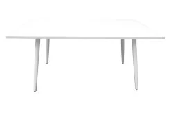 Table 160 X 90 Collection RENNES Pieds Métal Et Plateau Blanc. Table Design.
