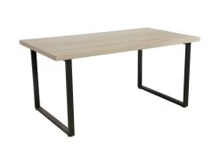 Table DAVID Avec Plateau En MDF Et Pieds En Acier Noir. Design Type Industriel Pour Votre Intérieur