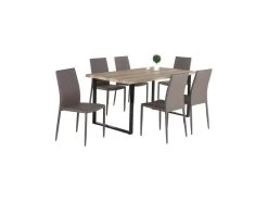 Table DAVID Avec Plateau En MDF Et Pieds En Acier Noir. Design Type Industriel Pour Votre Intérieur -Magasin de meubles de restaurant table a manger 9539855