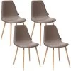 Ensemble De 4 Chaises Marron, 44x51x86 -Magasin de meubles de restaurant table de chevet 13222521